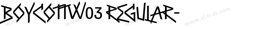 BoycottW03 Regular字体转换